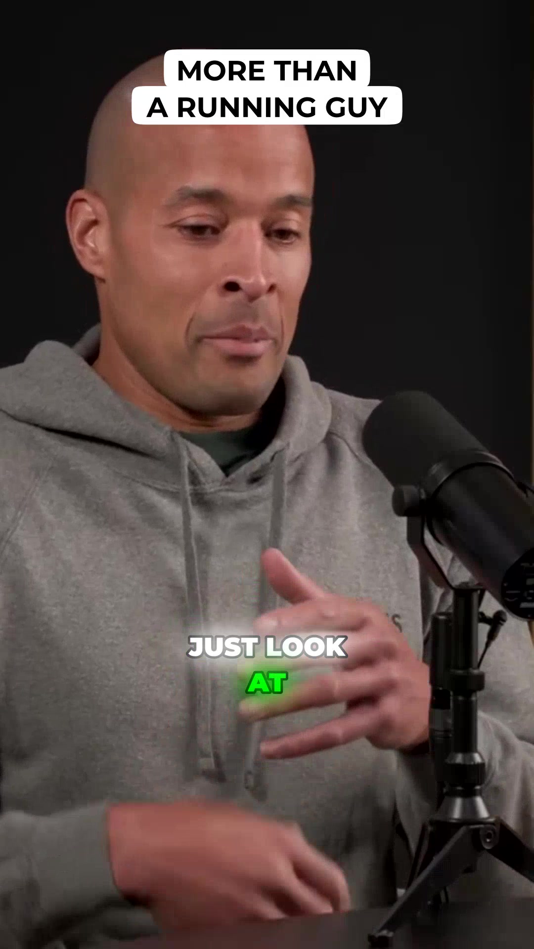 David Goggins says training is only part of his day. Most of his time goes into