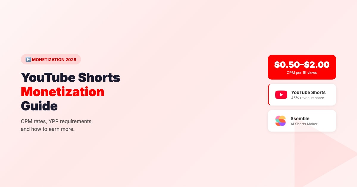 YouTube Shorts Monetization 2026: How Much Shorts Pay + How to Earn More