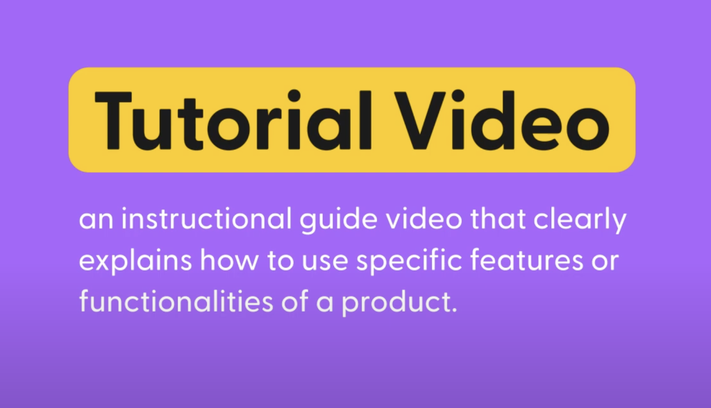 definition of tutorial video